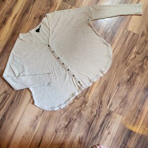 Urban Outfitters Out From Under Oversized Beige Waffle Knit Cardigan Size M